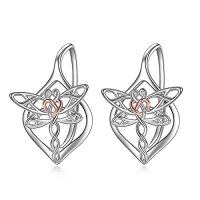 wholesale Wiinicaca Celtic Leverback Earring 925 Sterling Silver Filigree Dangle Drop Earrings Jewelry Birthday Christmas Gifts For Women -style_name:02-Leverback-Dragonfly