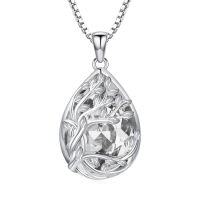 wholesale TOUPOP Tree Of Life Birthstone Necklace 925 Sterling Silver Family Tree Crystal Pendant Birthday Jewelry Christmas Gifts For Women Her -color_name:Tedardrop-04-April-Synthetic Diamond