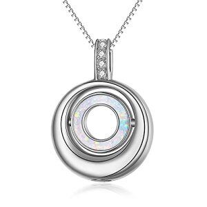 C02-Circle of Life Urn Necklace(Created Opal)