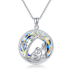 Dog Necklaces with Aurore Boreale Crystal