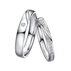 B Wedding Ring Set