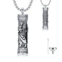 wholesale TOUPOP Saint Urn Necklace For Men Women, 925 Silver Sterling Religion Urn Pendant Cremation Jewelry For Ashes Necklace Memorial Keepsake Jewelry Gifts For Men Father Son -style_name:B01-St Christopher