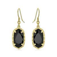 wholesale Earrings For Women 925 Sterling Silver Dainty Gemstone Dangle Drop Earrings Fine Jewelry Birthday Christmas Gifts For Women Her Mom -color_name:Z-Black