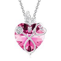 wholesale TOUPOP Christmas Gifts For Nurse Stethoscope Necklace With Butterfly 925 Sterling Silver Heart Crystal Nursing Themed Birthstone Jewelry Birthday Gifts For Women Doctor Medical Student -style_name:10-October