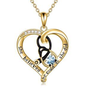 03 Mar-Aquamarine-Yellow Gold Plated