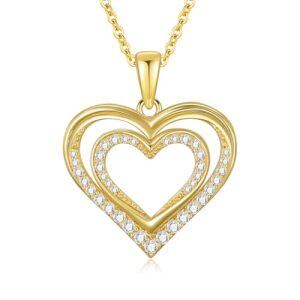 Double Heart Necklace-B