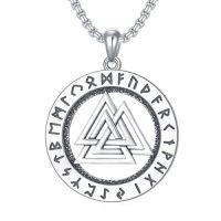 wholesale Viking Necklace For Men 925 Sterling Silver Viking Wolf/thors Hammer/vegvisir/tree Of Life/compass Pendant Norse Necklace Amulet Talisman Christmas Gifts For Him Her -style_name:C-Viking Amulet A