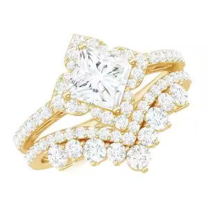B Moissanite Ring