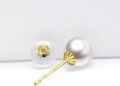 wholesale 18K Gold Freshwater Pearl Stud Earrings for Women (7 10mm)-0-16