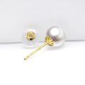 wholesale 18k Yellow Gold Polished Round Ball Stud Earrings For Women-0-16