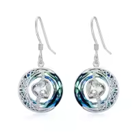 TOUPOP Sterling Silver Blue Crystal Moon Star Dangle Earrings-color_name:04-April-Synthetic Diamond