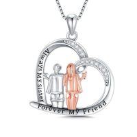 wholesale Sister Christmas Gifts From Sister 925 Sterling Silver Sisters Necklace Friendship Pendant Jewelry Birthday Christmas Gifts For Women Best Friend -style_name:8-Sister Necklace