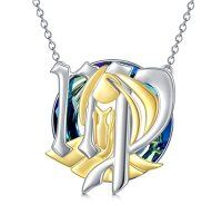 wholesale TOUPOP Constellation Necklace Zodiac Sign Pendant Necklaces With Circle Crystal Sterling Silver Jewelry Birthday Gifts For Women Girls -style_name:03-Aries