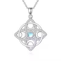 TOUPOP 925 Sterling Silver Cross Pendant Necklace for Women Men-style_name:Witch Necklace