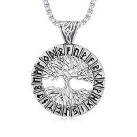 wholesale Viking Necklace 925 Sterling Silver Norse Jewelry For Fathers Day Anniversary Birthday Gifts Christmas Gifts For Men -style_name:C-Viking Tree of Life II