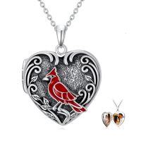 wholesale TOUPOP Heart Locket Necklace 925 Sterling Silver Love Locket That Holds Pictures Gifts For Women Her -style_name:Cardinal