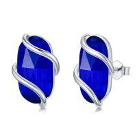 wholesale Earrings For Women 925 Sterling Silver Dainty Gemstone Dangle Drop Earrings Fine Jewelry Birthday Christmas Gifts For Women Her Mom -color_name:Stud-Sapphire-Sepember