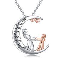 wholesale TOUPOP Gifts For Mom Nana Sterling Silver Mother Daughter Jewelry Birthday Christmas Gifts -style_name:B Mom-moon