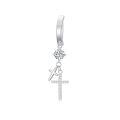 wholesale 925 Sterling Silver 5A Zircon Cross Belly Button Ring - Hypoallergenic Gothic Navel Piercing Jewelry for Women-0-0