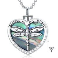 wholesale TOUPOP Heart Urn Necklaces For Ashes 925 Sterling Silver Cremation Jewelry For Ashes Memorial Keepsake Jewelry With Funnel Filler For Women -style_name:2-Dragonfly