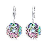 wholesale Flower Earrings For Women 925 Sterling Silver Lotus/cherry Blossoms/sunflower/snowflake/daisy/rose Earrings Floral Jewelry Christmas Gifts For Women -style_name:3-Lotus-D