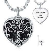 wholesale TOUPOP Heart Urn Necklace For Ashes 925 Sterling Silver Hummingbird/dragonfly/butterfly/bee/tree Of Life Cremation Jewelry For Ashes Keepsake Necklace For Ashes Memory Gifts For Women Men -style_name:Tree of Life
