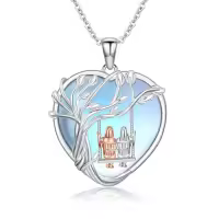 TOUPOP Sterling Silver Crystal Heart Sister Necklace, Forever My Friend Birthday Jewelry Gift-style_name:2-Gift For Sister