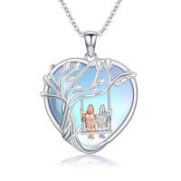 wholesale TOUPOP Brother Sister Necklace Sterling Silver Heart Crystal Gifts From Brother Always My Sisters Forever My Friend Jewelry Gifts For Birthday -style_name:2-Gift For Sister
