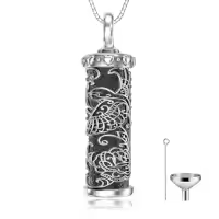 TOUPOP Sterling Silver Rose Sunflower Hummingbird Urn Pendant Cremation Jewelry-style_name:1-Hummingbird