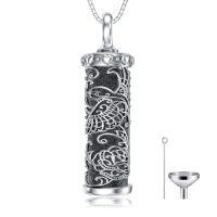 wholesale TOUPOP Bar Urn Necklace For Ahes Sterling Sliver Retro Hummingbird/rose/sunflower Urn Pendant Cremation Jewelry For Ashes Memory Keepsake Gifts Jewelry For Women Men -style_name:1-Hummingbird