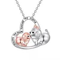 TOUPOP Sterling Silver Animal Pendant Women Jewelry Christmas Gifts-style_name:Dog-B