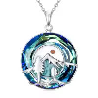 TOUPOP Sterling Silver Crystal Mustard Seed Pendant Necklace-style_name:Crystal Mustard seed b