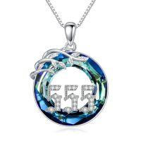 wholesale TOUPOP Angel Number Necklace For Women White Gold Plated 925 Sterling Silve Numerology Jewelry With Crystal Birthday Christmas Wedding Gifts For Mom Wife Girlfriend Sister Friend -style_name:555