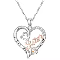 TOUPOP Sterling Silver & Birthstone I Love You Forever Sister Pendant Gift-color_name:15-Faith of a Mustard Seed