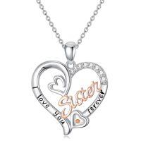 wholesale Gifts For Sister 925 Sterling Silver Birthstone Pendant I Love You Forever Sister Birthday Gifts, Personalized Sisters Jewelry For Women -color_name:15-Faith of a Mustard Seed