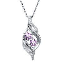 wholesale Birthday Gifts For Sister 925 Sterling Silver Infinity Birthstone Necklace Always My Sister Forever My Friend Jewelry Christmas Gifts For Women Daughter -color_name:06-June-Alexandrite