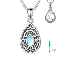 wholesale TOUPOP Urn Necklace For Ashes Sterling Silver Moonstone Cremation Jewelry For Ashes Jewelry Gifts For Nature Lovers Keepsake Memorial Jewelry For Women -style_name:2-Celtic knot