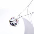 wholesale 925 Sterling Silver & Crystal Cute Smiling Panda Pendant Necklace - Adjustable Chain, Gift for Women-0-3