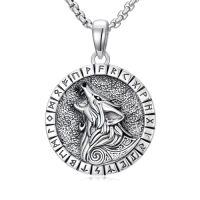 wholesale 925 Sterling Silver Lion/owl/eagle/wolf Necklace Pendant For Men Jewelry Christmas Gifts For Men -style_name:E002-Wolf