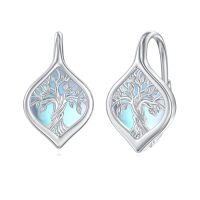 wholesale TOUPOP Leverback Earrings For Wonen 925 Sterling Silver Tree Of Life Earrings Dangle Drop Turquoise Moonstone Moss Agate Heart Jewelry Gifts For Women Anniversary Birthday Christmas -style_name:26-Moonstone-Tree of Life