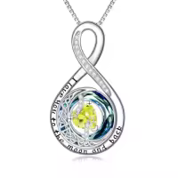 TOUPOP Sterling Silver Birthstone Moon And Star Pendant Necklace I Love You To The Moon And Back-color_name:11-Nov-Citrine