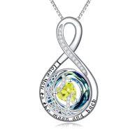 wholesale TOUPOP Birthstone Necklace For Women 925 Sterling Silver Moon And Star Pendant Necklaces I Love You To The Moon And Back Jewelry Anniversary Birthday Gifts For Her Wife Girlfriend Mom -color_name:11-Nov-Citrine