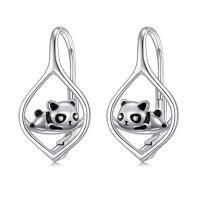 wholesale TOUPOP Leverback Earring For Women 925 Sterling Silver Dangle Drop Hoop Earrings For Women Her Daughter Wife Friend Birthday Anniversary Christmas Gift -style_name:Panda