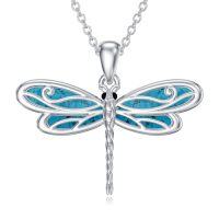 wholesale TOUPOP Turquoise Necklace Sterling Silver Turquoise Jewelry For Women Anniversary Birthday Gifts For Her Girlfriend Mom -style_name:Dragonfly