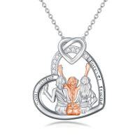 wholesale Sister Necklaces Valentines Day Gifts For Her Sister Necklace S925 Sterling Silver Sister Pendant Necklace Best Friends Necklace Sister Jewelry, Gifts For Sister Women Friends Birthday -style_name:F -3 Sister Necklace