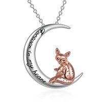 wholesale Animal Necklace 925 Sterling Silver Animal Pendant Women Jewelry Christmas Gifts For Women -style_name:Fox-B