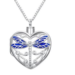 B02-Dragonfly Urn Locket Necklace
