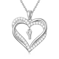 TOUPOP Sterling Silver Heart Y Initial Letter Pendant Necklace for Women Jewelry Christmas Valentine Mothers Day Birthday Gifts for Women Her Wife Girlfriend Mom-style_name:Heart Initial Y