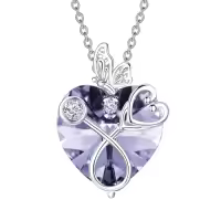 TOUPOP Sterling Silver Crystal Butterfly Stethoscope Necklace Nurse Gift-style_name:06-June