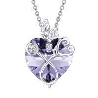 wholesale TOUPOP Christmas Gifts For Nurse Stethoscope Necklace With Butterfly 925 Sterling Silver Heart Crystal Nursing Themed Birthstone Jewelry Birthday Gifts For Women Doctor Medical Student -style_name:06-June